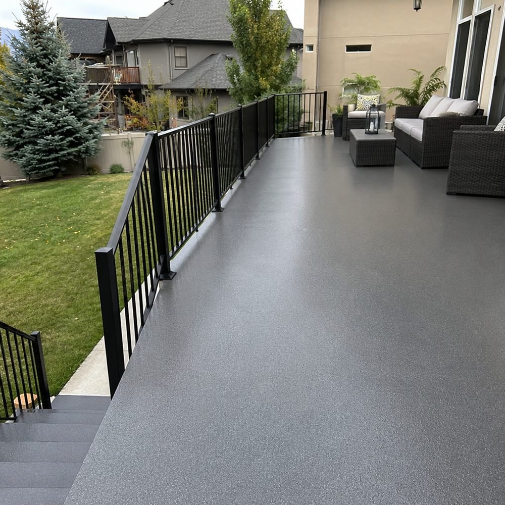 Plancher époxy Balcon extérieur à Greenfield Park
